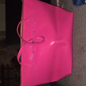 Pink Patent KATE SPADE Tote Bag with Bow Accent